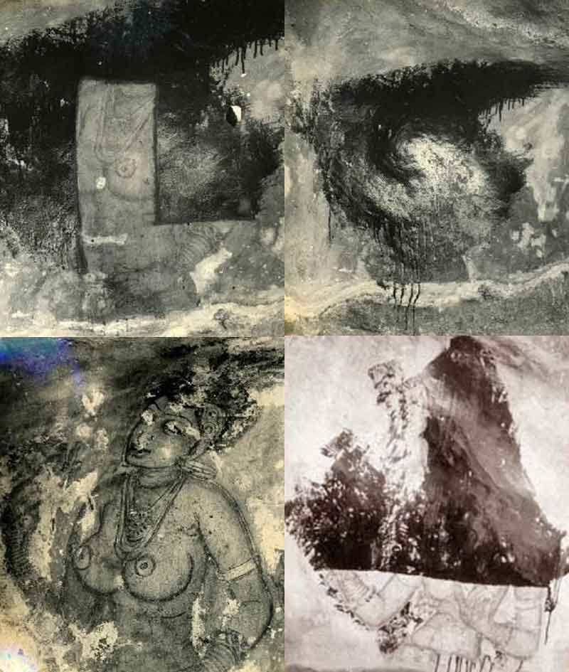 Destroyed Sigiriya murals